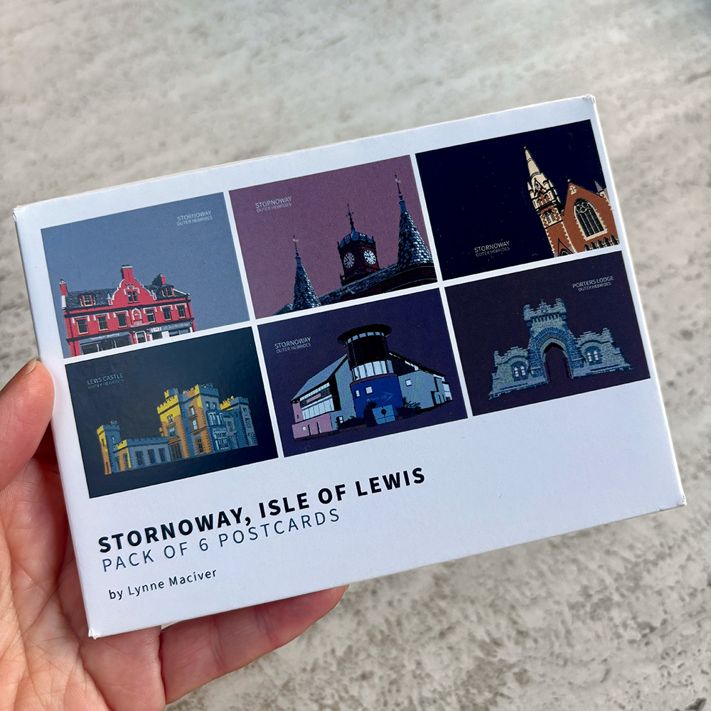 Stornoway Postcard pack box back cover